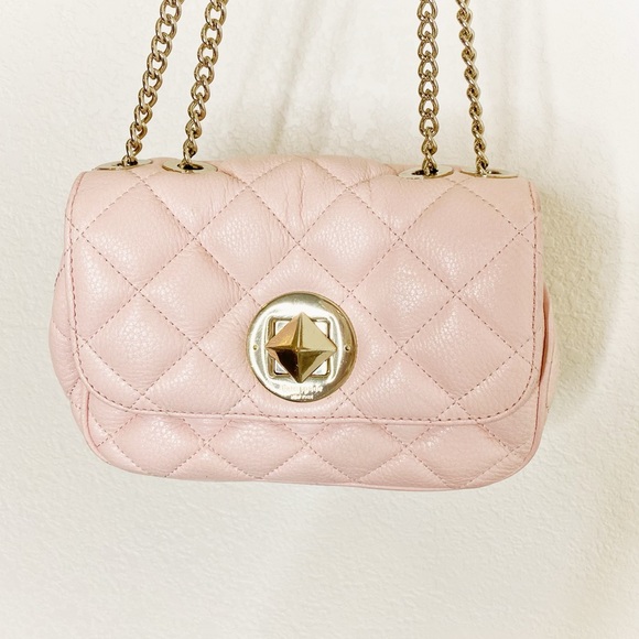 πNICE RARE PINK *KATE SPADE* QUILTED CHAIN BAGπ - Picture 2 of 9